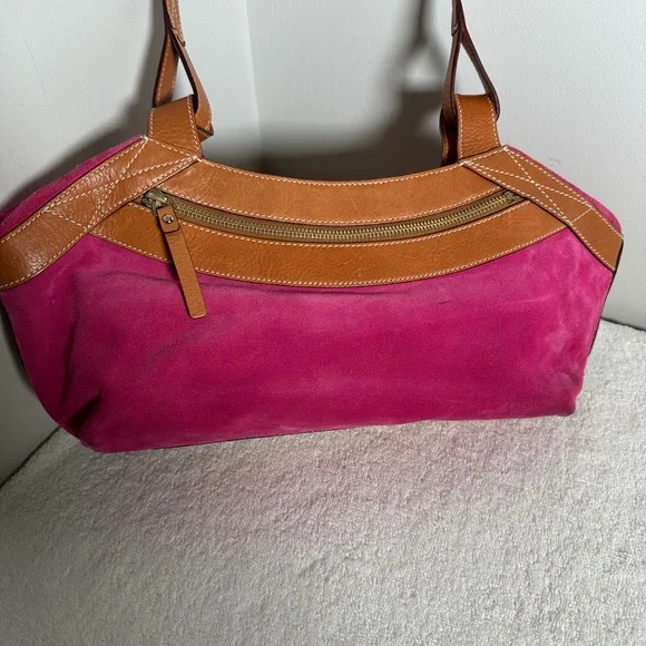Kate Spade Pink Suede Handbag Vintage - Picture 3 of 10